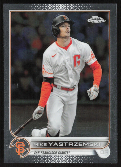 Mike Yastrzemski 2022 Topps Chrome Baseball # 18 San Francisco Giants Base - Collectible Craze America