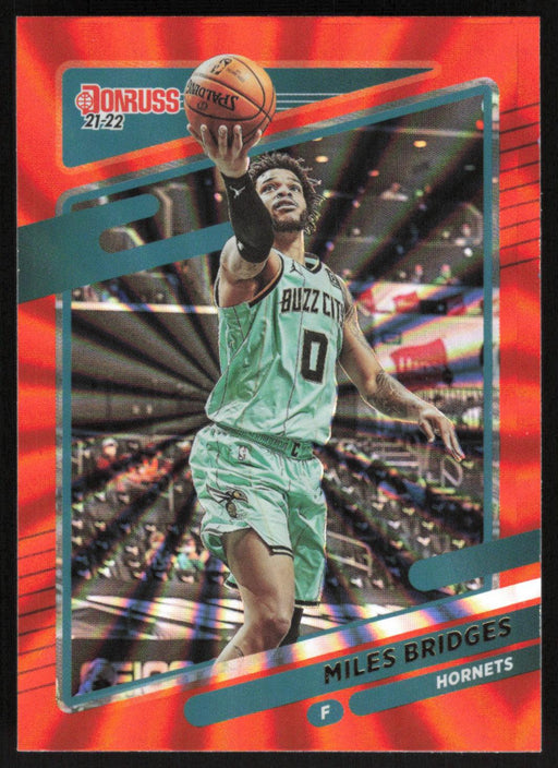 Miles Bridges 2021 Donruss # 87 Orange Holo Laser Charlotte Hornets - Collectible Craze America