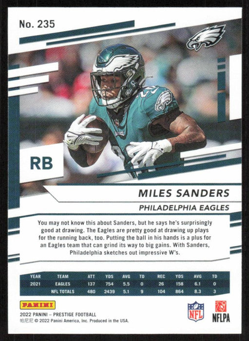 Miles Sanders 2022 Panini Prestige # 235 Philadelphia Eagles - Collectible Craze America