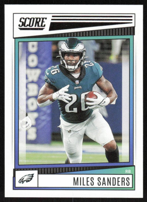 Miles Sanders 2022 Panini Score Football # 245 Base Philadelphia Eagles - Collectible Craze America