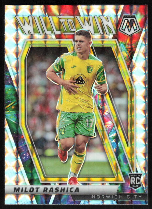 Milot Rashica 2021 Panini Mosaic Premier League # 10 RC Will To Win Mosaic Norwich City - Collectible Craze America