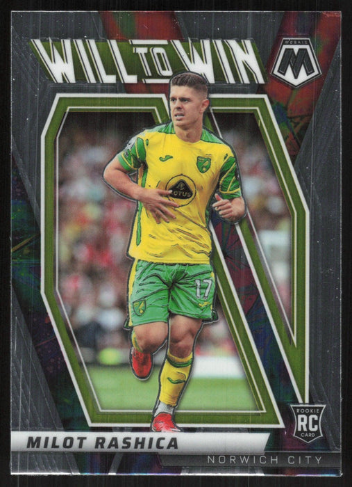 Milot Rashica 2021 Panini Mosaic Premier League # 10 RC Will to Win Norwich City - Collectible Craze America