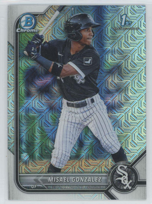 Misael Gonzalez 2022 Bowman Chrome Prospects # BCP-4 Mojo Refrctor Chicago White Sox - Collectible Craze America