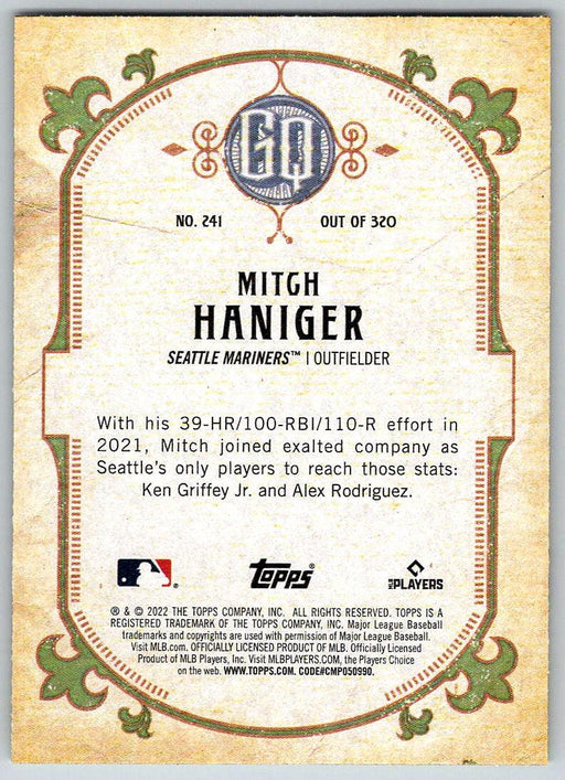 Mitch Haniger 2022 Topps Gypsy Queen # 241 Seattle Mariners - Collectible Craze America