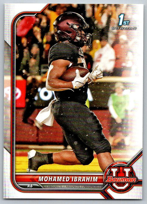 Mohamed Ibrahim 2021 Bowman University Football # 36 Minnesota Golden Gophers 1st Bowman - Collectible Craze America