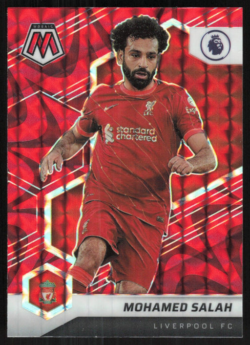 Mohamed Salah 2021 Panini Mosaic Premier League # 176 Red Prizm Liverpool FC - Collectible Craze America