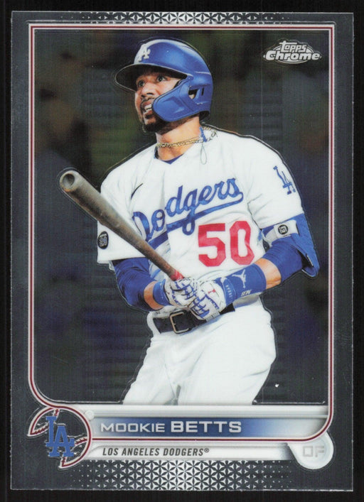 Mookie Betts 2022 Topps Chrome Baseball # 100 Los Angeles Dodgers Base - Collectible Craze America