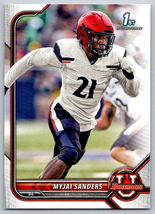 Myjai Sanders 2021 Bowman University Football # 16 Cincinnati Bearcats 1st Bowman - Collectible Craze America