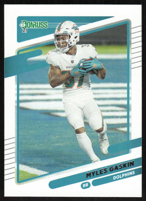 Myles Gaskin 2021 Donruss Football # 65 Miami Dolphins Base - Collectible Craze America