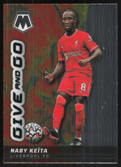 Naby Keita 2021 Panini Mosaic Premier League # 26 Give and Go Liverpool FC - Collectible Craze America