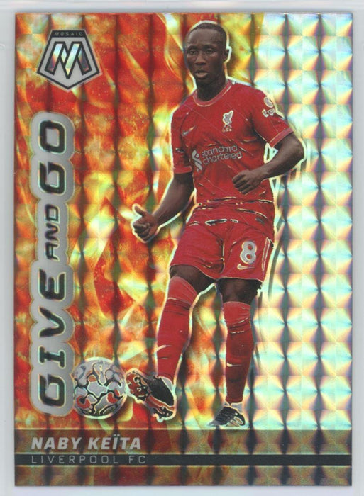 Naby Keita 2021 Panini Mosaic Premier League # 26 Mosaic Give and Go Insert Liverpool FC - Collectible Craze America