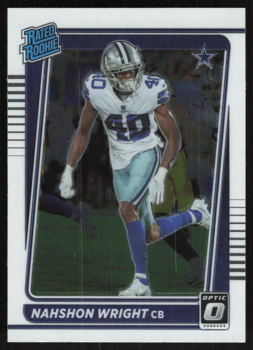 Nahshon Wright 2021 Donruss Optic Rated Rooke # 285 RC Dallas Cowboys Base - Collectible Craze America