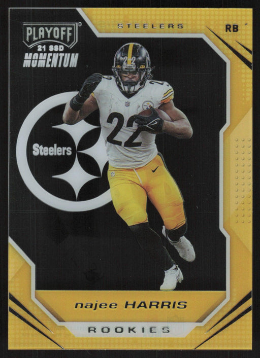 Najee Harris 2021 Panini Chronicles Playoff Momentum Rookies # PMR-11 RC Pittsburgh Steelers - Collectible Craze America