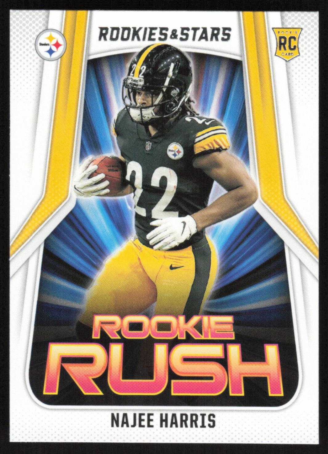 Najee Harris 2021 Panini Rookie & Stars # RR-12 RC Rookie Rush Pittsburgh  Steele