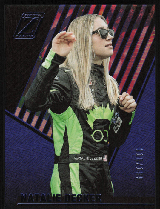 Natalie Decker 2022 Panini Chronicles Racing Zenith # 13 Blue 118/199 - Collectible Craze America