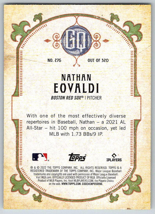 Nathan Eovaldi 2022 Topps Gypsy Queen # 276 Boston Red Sox - Collectible Craze America