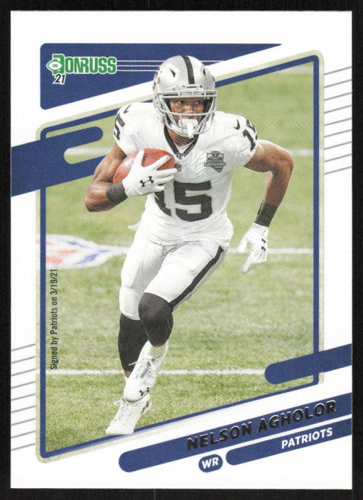 Nelson Agholor 2021 Donruss Football # 92 New England Patriots Base - Collectible Craze America