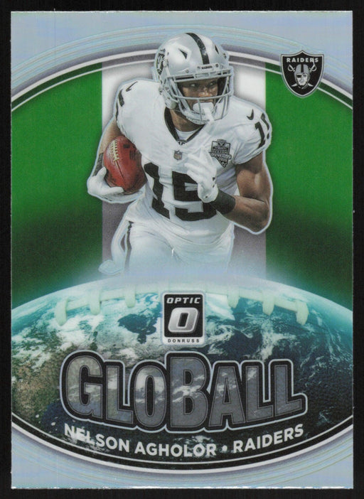 Nelson Agholor 2021 Donruss Optic GloBall # GB-10 Silver Prizm Las Vegas Raiders - Collectible Craze America