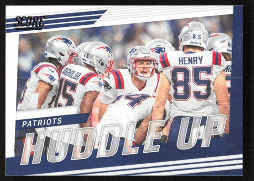 New England Patriots 2022 Panini Score Football # HU-NE Huddle Up New England Patriots - Collectible Craze America