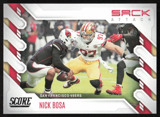 Nick Bosa 2022 Panini Score Football # SA-NB Sack Attack San Francisco 49ers - Collectible Craze America