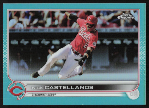 Nick Castellanos 2022 Topps Chrome # 4 Aqua Refractor 125/199 Cincinnati Reds - Collectible Craze America