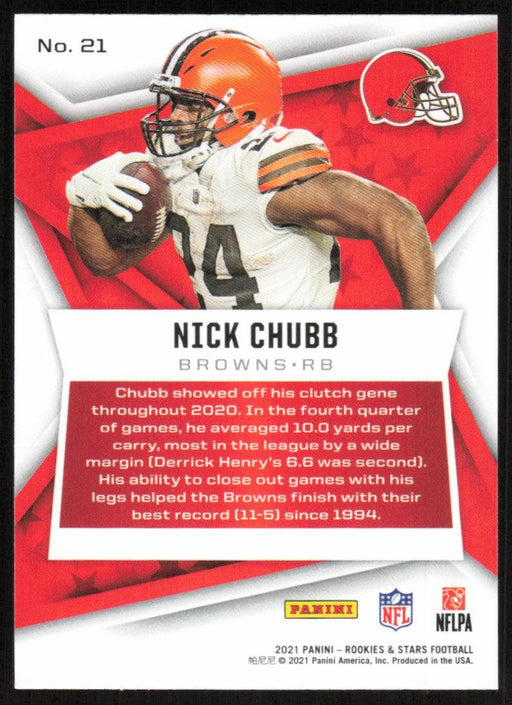 Nick Chubb 2021 Panini Rookies & Stars # 21 Cleveland Browns Base - Collectible Craze America