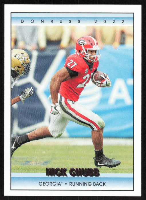 Nick Chubb 2022 Panini Chronicles Draft Picks # 23 Donruss Pink Georgia Bulldogs - Collectible Craze America