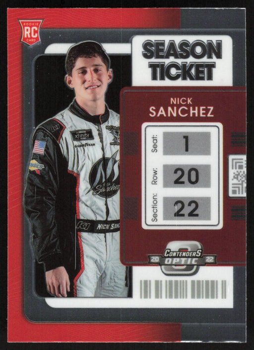 Nick Sanchez 2022 Panini Chronicles Racing Contenders Optic # 16 RC - Collectible Craze America