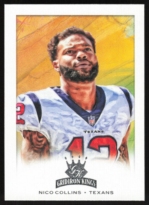 Nico Collins 2021 Panini Chronicles Gridiron Kings # GK-32 RC Houston Texans - Collectible Craze America