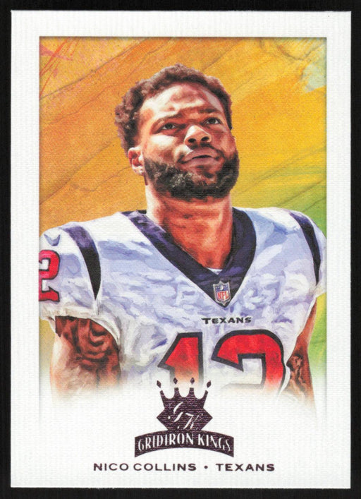 Nico Collins 2021 Panini Chronicles Gridiron Kings # GK-32 RC Pink Houston Texans - Collectible Craze America