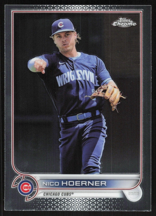 Nico Hoerner 2022 Topps Chrome Baseball # 111 Chicago Cubs Base - Collectible Craze America