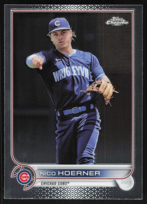 Nico Hoerner 2022 Topps Chrome Baseball # 111 Chicago Cubs Base - Collectible Craze America