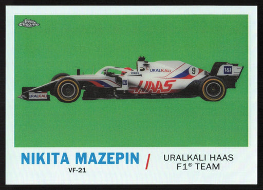 Nikita Mazepin 2021 Topps Chrome Formula 1 1961 Topps Sports Cars # T61-NM Insert - Collectible Craze America