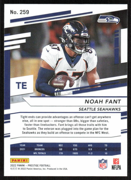 Noah Fant 2022 Panini Prestige # 259 Seattle Seahawks - Collectible Craze America