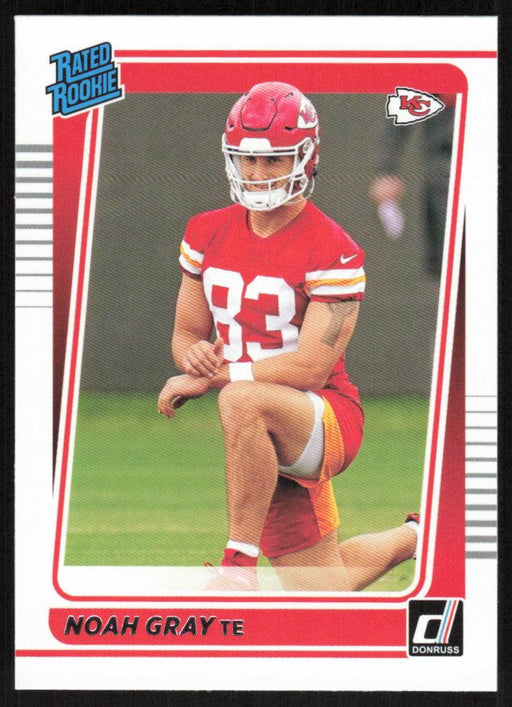 Noah Gray 2021 Donruss Football # 309 RC Kansas City Chiefs Rated Rookie Base - Collectible Craze America