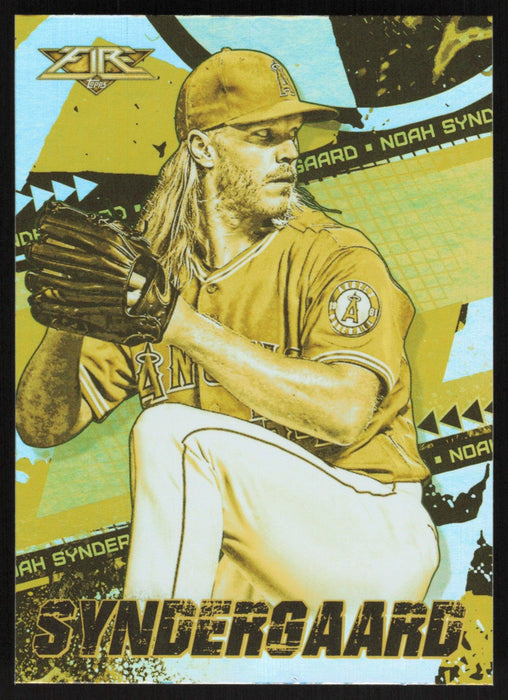 Noah Syndergaard 2022 Topps Fire # 47 Gold Minted Los Angeles Angels - Collectible Craze America