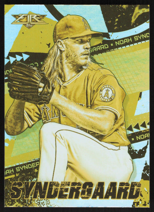 Noah Syndergaard 2022 Topps Fire # 47 Gold Minted Los Angeles Angels - Collectible Craze America