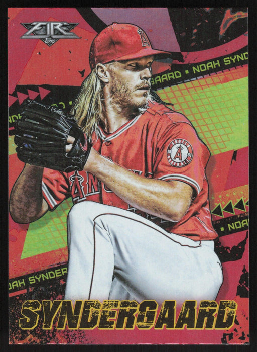 Noah Syndergaard 2022 Topps Fire # 47 Red Los Angeles Angels - Collectible Craze America