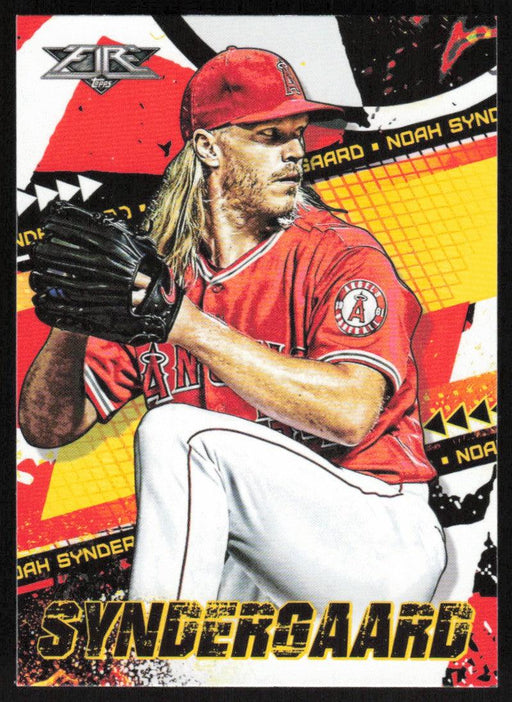 Noah Syndergaard 2022 Topps Fire Baseball # 47 Los Angeles Angels Base - Collectible Craze America