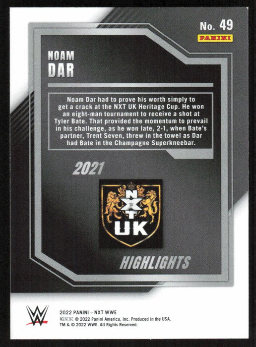 Noam Dar 2022 Panini WWE NXT # 49 2021 NXT Highlights NXT UK - Collectible Craze America