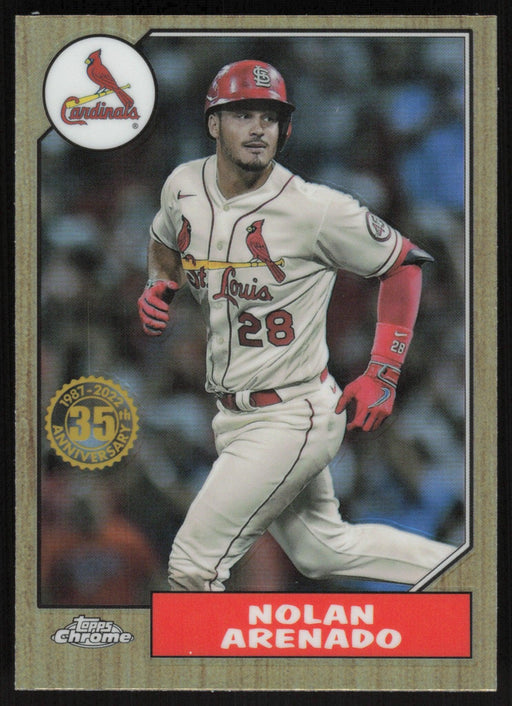 Nolan Arenado 2022 Topps Chrome Baseball 1987 Topps # 87BC-5 St. Louis Cardinals - Collectible Craze America