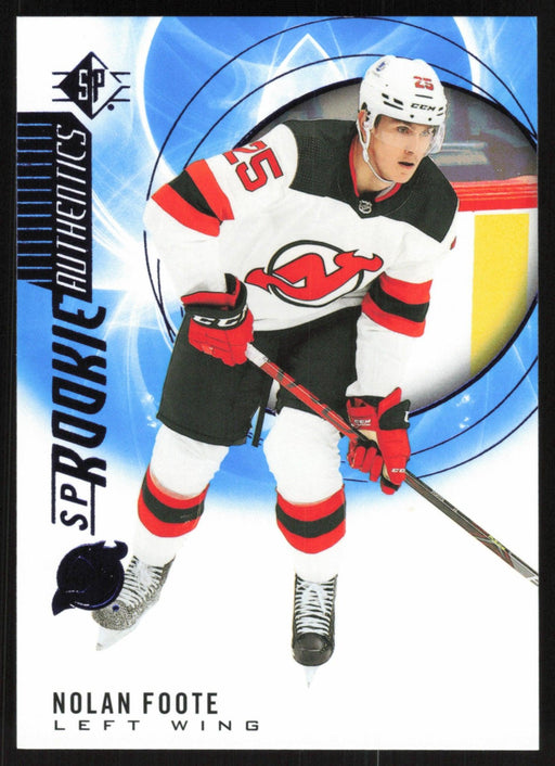 Nolan Foote 2020 SP Hockey Rookie Autentics # 126 RC Blue New Jersey Devils - Collectible Craze America