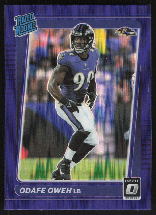 Odafe Oweh 2021 Donruss Optic Rated Rookie # 258 RC Purple Shock Baltimore Ravens - Collectible Craze America