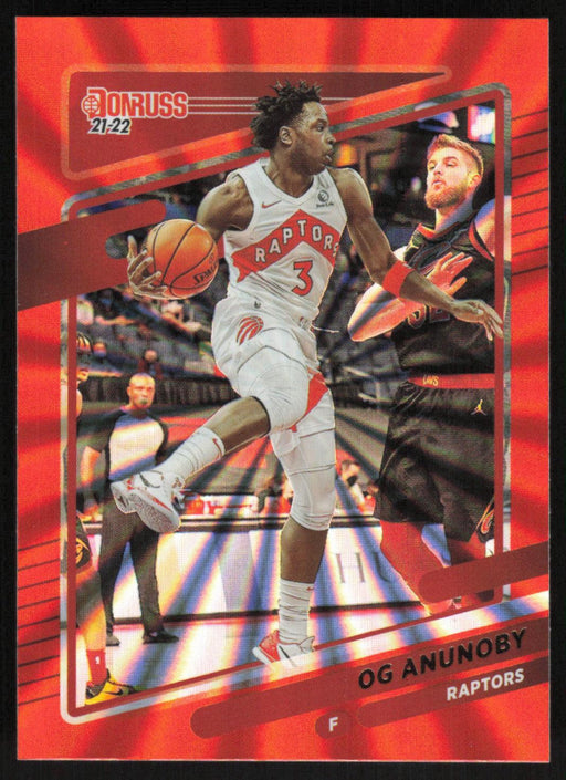 OG Anunoby 2021 Donruss # 197 Orange Holo Laser Toronto Raptors - Collectible Craze America