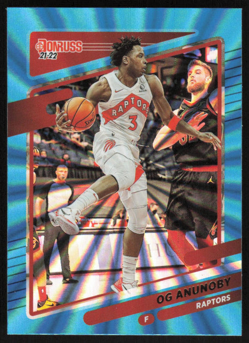 OG Anunoby 2021 Donruss # 197 Teal Holo Laser Toronto Raptors - Collectible Craze America