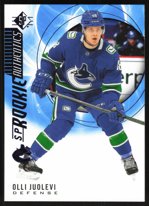 Olli Juolevi 2020 SP Hockey Rookie Autentics # 132 RC Blue Vancouver Canucks - Collectible Craze America