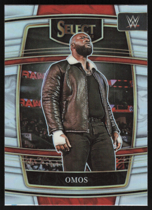 Omos 2022 Panini Select WWE # 74 Concourse Silver Prizm Raw - Collectible Craze America