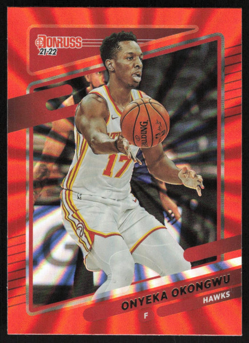 Onyeka Okongwu 2021 Donruss # 180 Orange Holo Laser Atlanta Hawks - Collectible Craze America