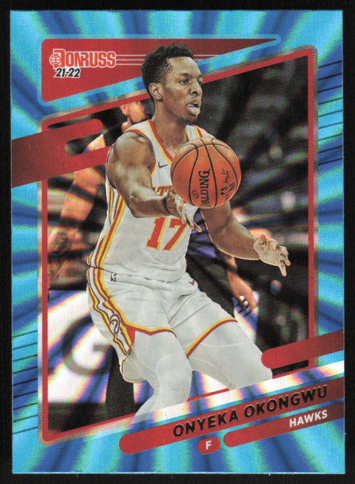 Onyeka Okongwu 2021 Donruss # 180 Teal Holo Laser Atlanta Hawks - Collectible Craze America