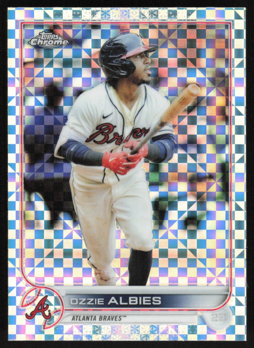 Ozzie Albies 2022 Topps Chrome # 205 X-Fractor Atlanta Braves - Collectible Craze America